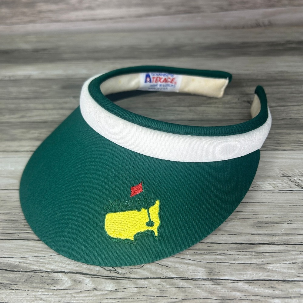 Masters Tournament Golf Visor Green White Augusta By Texace Vintage PGA‎